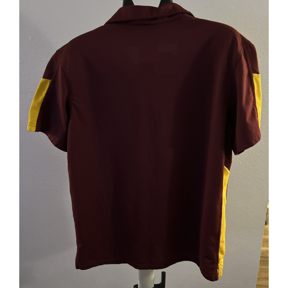 Nike DRI FIT ASU Sun Devils Maroon & Gold Polo Shirt Size L - Picture 5 of 10